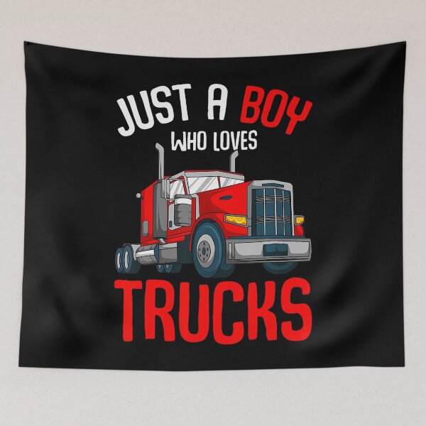 Item preview, Just A Boy Who Loves Trucks Semi Trucker Kids Toddler Boys designed and sold by LynneMarisa.