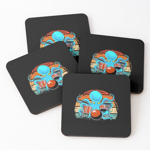 Item preview, Octopus Playing Drums Drum Sticks Drummer designed and sold by AlyceLynne.