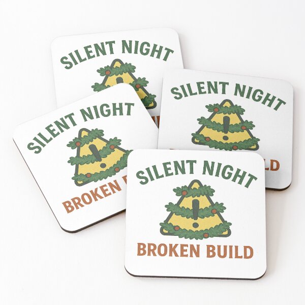 Item preview, Silent Night, Broken Build – Dev Christmas Chaos Badge designed and sold by techy-rrr.