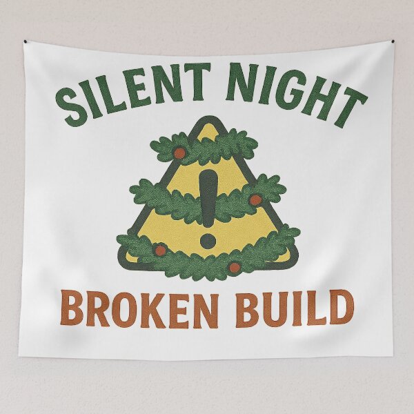 Item preview, Silent Night, Broken Build – Dev Christmas Chaos Badge designed and sold by techy-rrr.