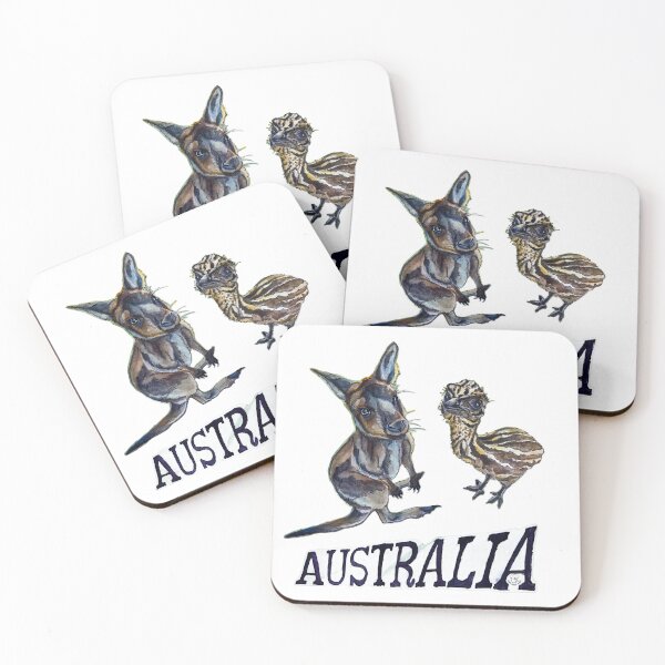 Item preview, Kangaroo and Emu designed and sold by Cape-Koala-Arts.
