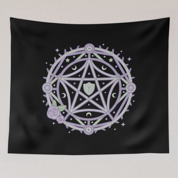 Item preview, Cute Sacred Protection Summoning Circle Kawaii Witch Magic designed and sold by RosioNajera.