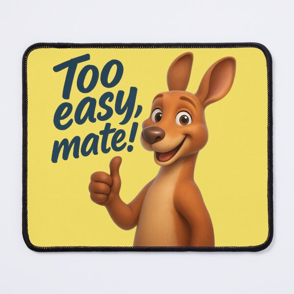 Item preview, Too Easy Mate Kangaroo Design designed and sold by TroyTheTerrific.