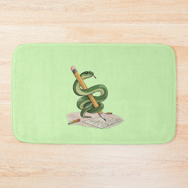 Item preview, Cartoon Snake Wrapped Around Pencil – Hand-Drawn Art Design designed and sold by Mahesh95singh.
