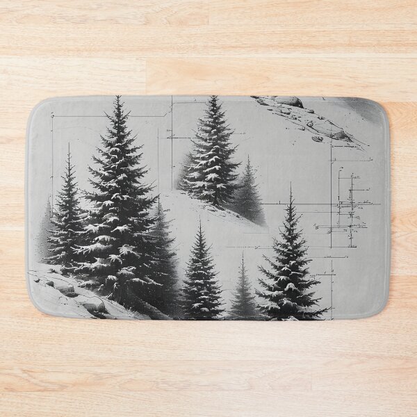 Item preview, Surveying technology: Winter landscape with pine trees and snow designed and sold by Mianku | Für das Leben.