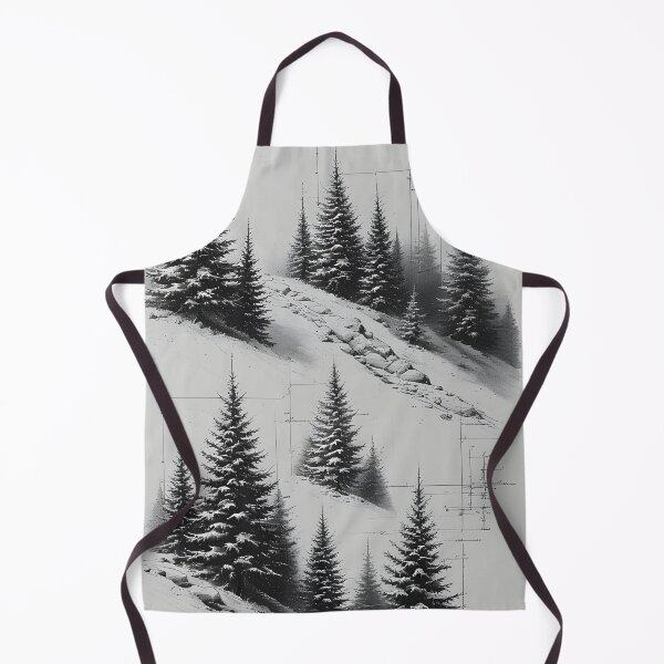 Item preview, Surveying technology: Winter landscape with pine trees and snow designed and sold by Mianku | Für das Leben.