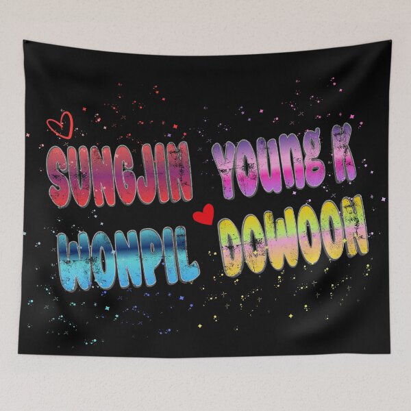 Item preview, DAY6 Member Names Rainbow Aesthetic K-Pop Design designed and sold by arorar.