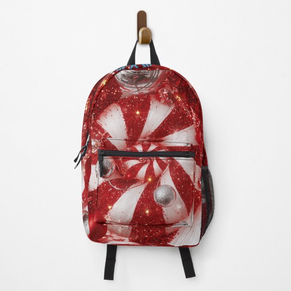 Item preview, Sparkling Christmas Swirl – Red Glitter Spiral with Festive Ornaments designed and sold by PixelVibe782.