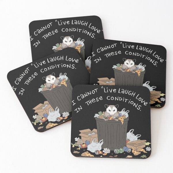 Item preview, I can't not live laugh love in these conditions funny possum  designed and sold by SkeletonsDanger.