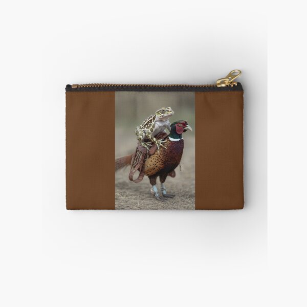 Item preview, Frog Saddles Up on Ring-Necked Pheasant  designed and sold by Tridentulus.