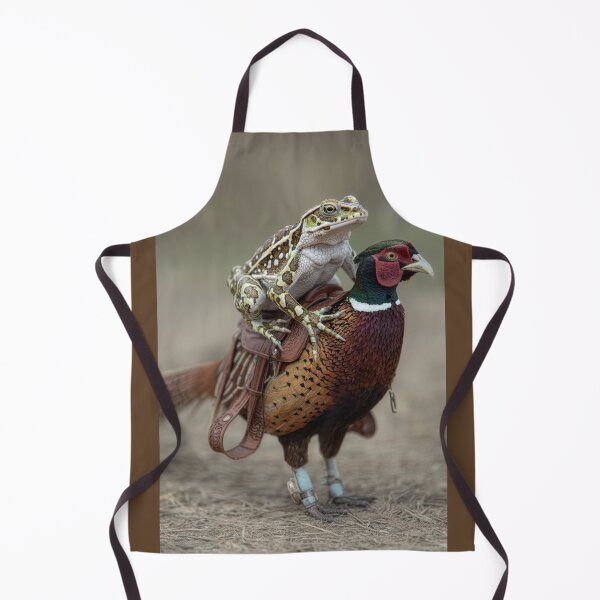 Item preview, Frog Saddles Up on Ring-Necked Pheasant designed and sold by Tridentulus.