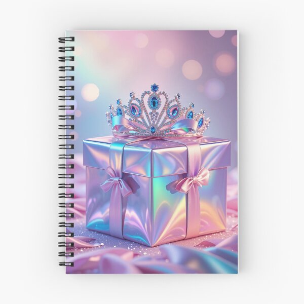 Item preview, Holographic Royal Gift – Iridescent Present with Sparkling Diamond Tiara designed and sold by PixelVibe782.
