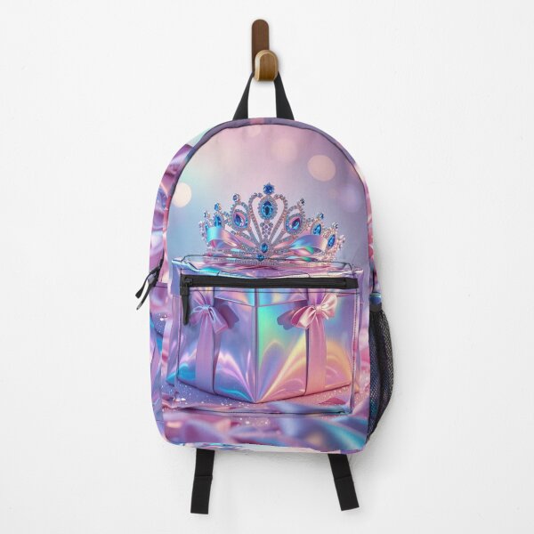 Item preview, Holographic Royal Gift – Iridescent Present with Sparkling Diamond Tiara designed and sold by PixelVibe782.