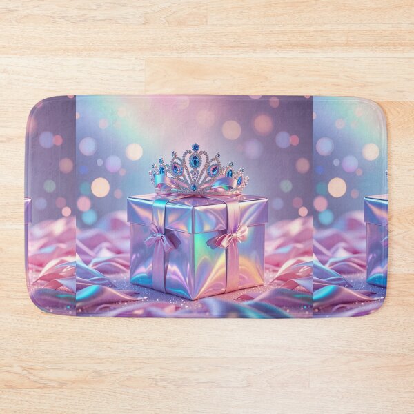 Item preview, Holographic Royal Gift – Iridescent Present with Sparkling Diamond Tiara designed and sold by PixelVibe782.