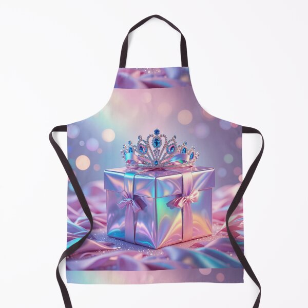 Item preview, Holographic Royal Gift – Iridescent Present with Sparkling Diamond Tiara designed and sold by PixelVibe782.