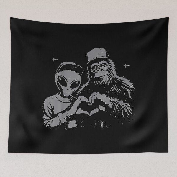 Item preview, Bigfoot  Alien Sasquatch Love Hand Sign designed and sold by SelmaBonnie.