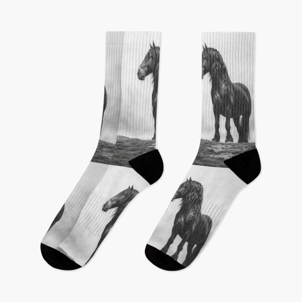 Item preview, A Percheron draft horse standing majestically on a hill Horses in Motion designed and sold by CDC40.