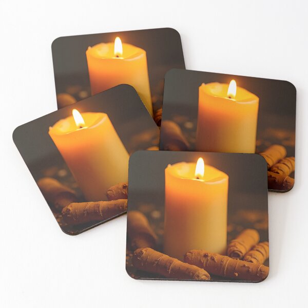 Item preview, Turmeric roots and a candle in warm light designed and sold by Mianku | Für das Leben.