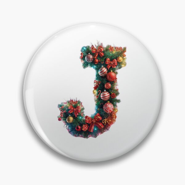 Item preview, Christmas Letter J Monogram – Holiday Alphabet Design designed and sold by Cultradesign.