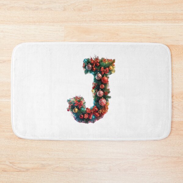 Item preview, Christmas Letter J Monogram – Holiday Alphabet Design designed and sold by Cultradesign.