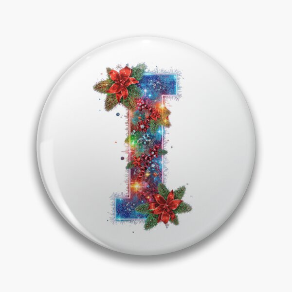 Artikelvorschau, Weihnachtsbuchstabe I Monogramm – Festliche Weihnachtstypografie entworfen und verkauft von Cultradesign.