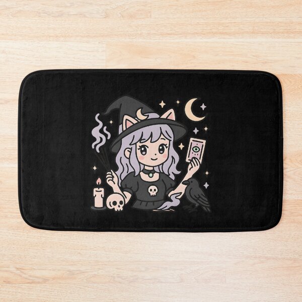 Item preview, Kawaii Witch Girl With Tarot And Raven designed and sold by PriscillaMarks.