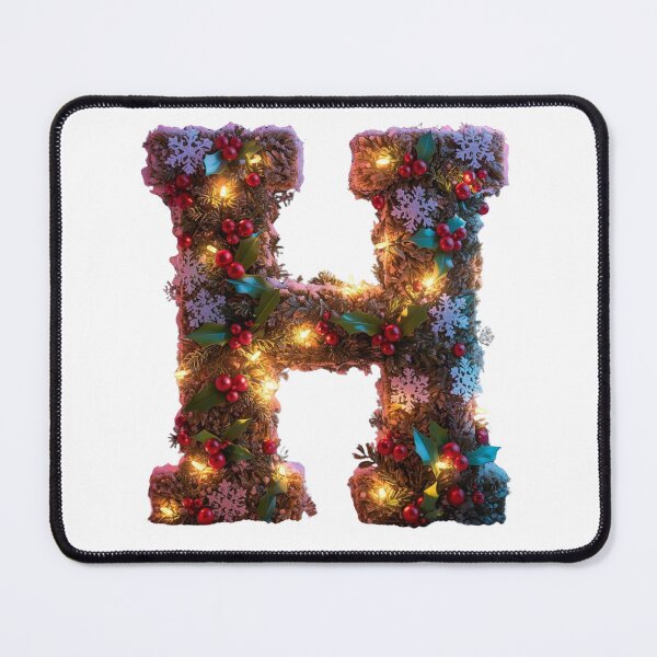 Item preview, Christmas Letter H Monogram – Holiday Decorative Alphabet designed and sold by Cultradesign.
