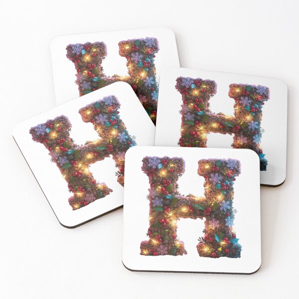 Item preview, Christmas Letter H Monogram – Holiday Decorative Alphabet designed and sold by Cultradesign.