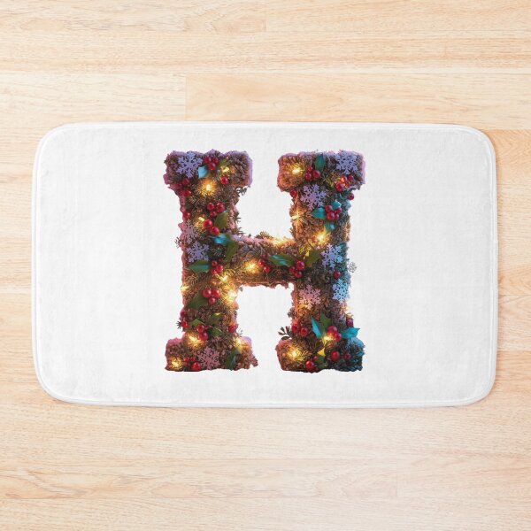 Item preview, Christmas Letter H Monogram – Holiday Decorative Alphabet designed and sold by Cultradesign.