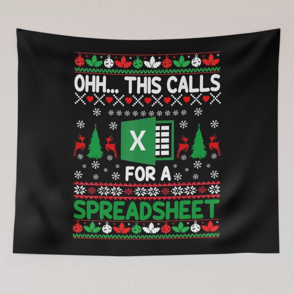 Item preview, Christmas Funny Oh Spreadsheet Calls This Fashion Nerd For Holiday Classic designed and sold by JasonCorvar.