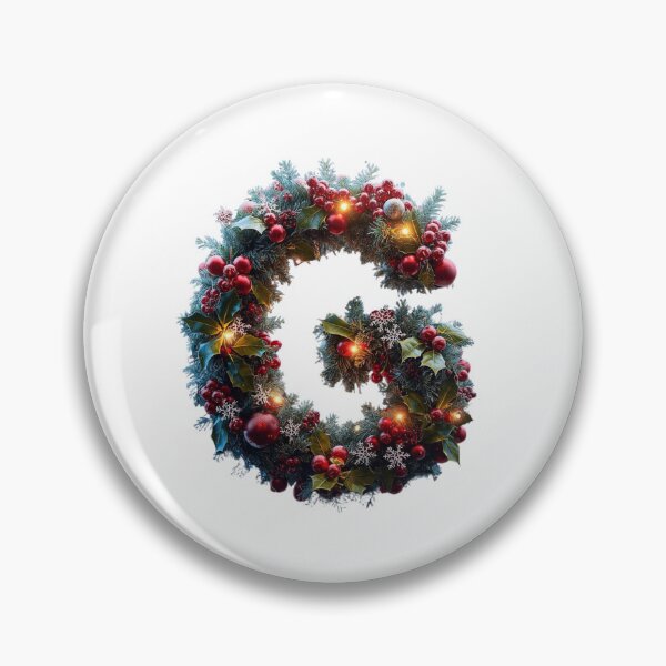 Item preview, Christmas Letter G Monogram – Festive Holiday Lettering designed and sold by Cultradesign.