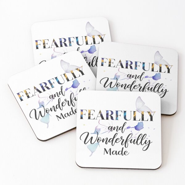 Item preview, Fearfully and Wonderfully Made | Bold Modern Scripture Typography for Faith Encouragement designed and sold by ebocraft.