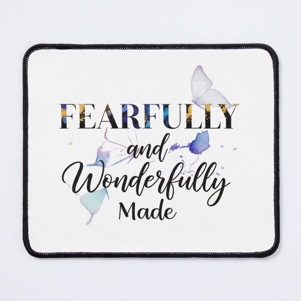 Item preview, Fearfully and Wonderfully Made | Bold Modern Scripture Typography for Faith Encouragement designed and sold by ebocraft.