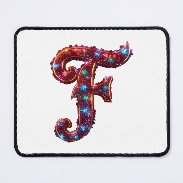 Item preview, Christmas Letter F Monogram – Holiday Alphabet Art designed and sold by Cultradesign.