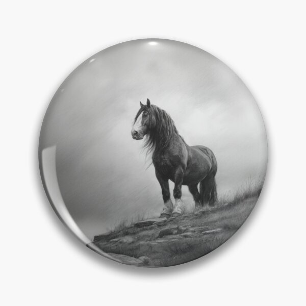 Item preview, A Percheron draft horse standing majestically on a hill Horses in Motion designed and sold by CDC40.