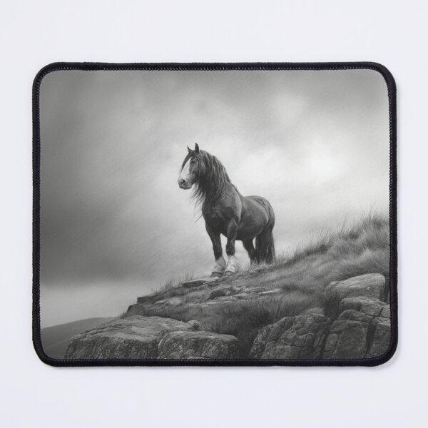 Item preview, A Percheron draft horse standing majestically on a hill Horses in Motion designed and sold by CDC40.