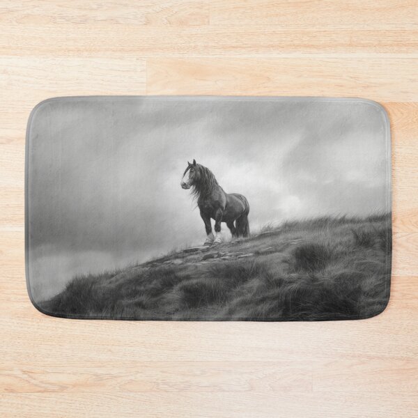 Item preview, A Percheron draft horse standing majestically on a hill Horses in Motion designed and sold by CDC40.