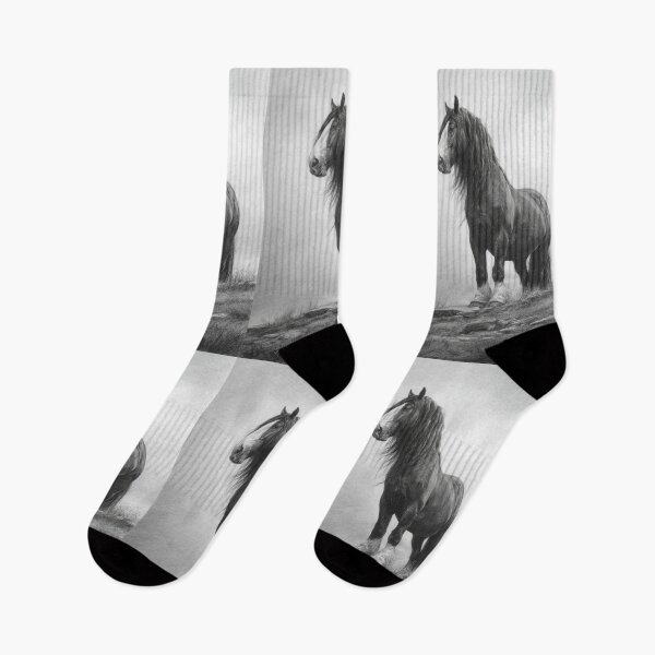 Item preview, A Percheron draft horse standing majestically on a hill Horses in Motion designed and sold by CDC40.