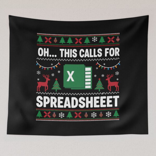 Item preview, Calls Funny Classic Oh This Nerd Christmas Spreadsheet Fashion Holiday For designed and sold by JasonCorvar.