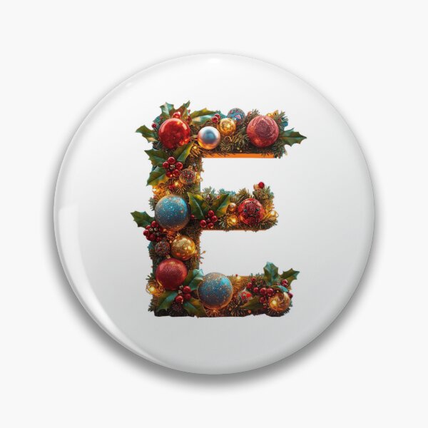 Item preview, Christmas Letter E Monogram – Festive Seasonal Lettering designed and sold by Cultradesign.