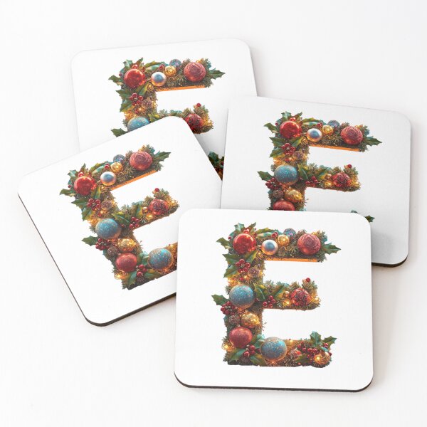 Item preview, Christmas Letter E Monogram – Festive Seasonal Lettering designed and sold by Cultradesign.