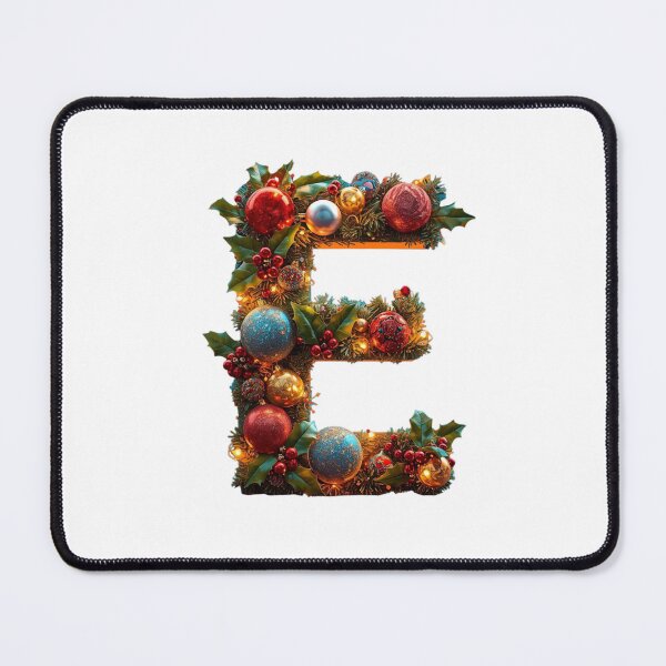 Item preview, Christmas Letter E Monogram – Festive Seasonal Lettering designed and sold by Cultradesign.