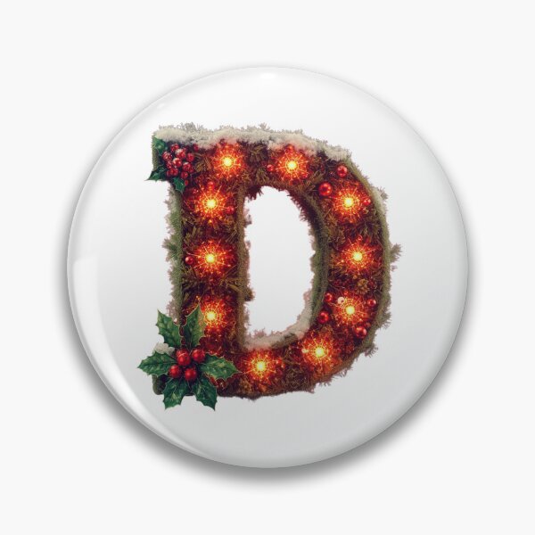 Item preview, Christmas Letter D Monogram – Festive Holiday Typography designed and sold by Cultradesign.