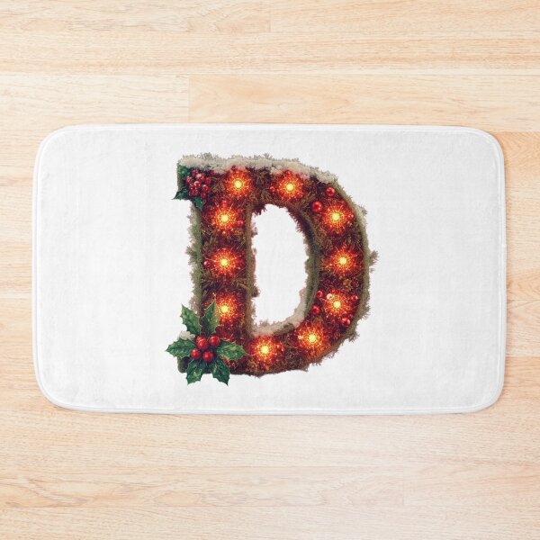 Item preview, Christmas Letter D Monogram – Festive Holiday Typography designed and sold by Cultradesign.