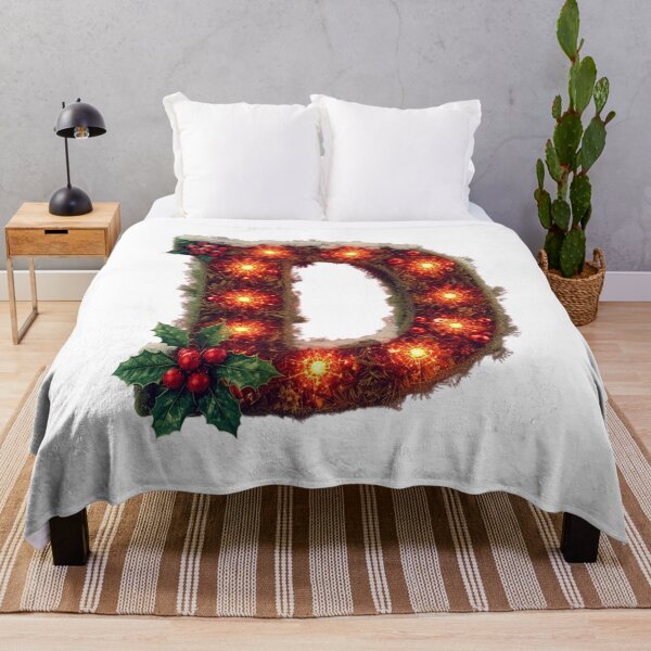 Item preview, Christmas Letter D Monogram – Festive Holiday Typography designed and sold by Cultradesign.