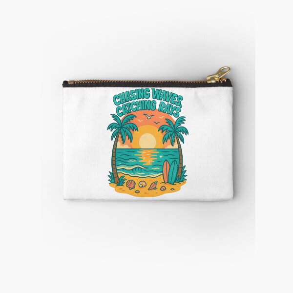 Item preview, Chasing Waves Catching Rays – Retro Beach Surf Sunset Summer Design designed and sold by inkoutninja.