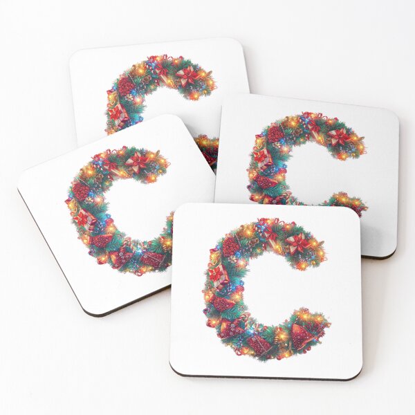 Item preview, Christmas Letter C Monogram – Holiday Decorative Lettering designed and sold by Cultradesign.