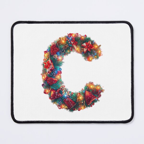 Item preview, Christmas Letter C Monogram – Holiday Decorative Lettering designed and sold by Cultradesign.