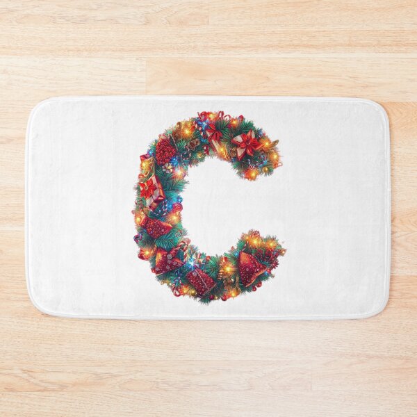 Item preview, Christmas Letter C Monogram – Holiday Decorative Lettering designed and sold by Cultradesign.