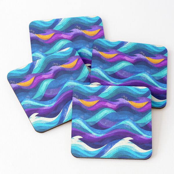 Item preview, Vibrant Cosmic Ocean Waves designed and sold by Piotrek0001.